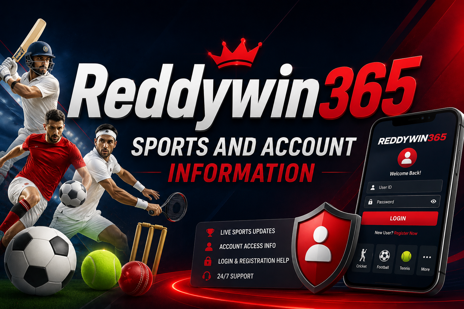 Reddywin365 sports and account information