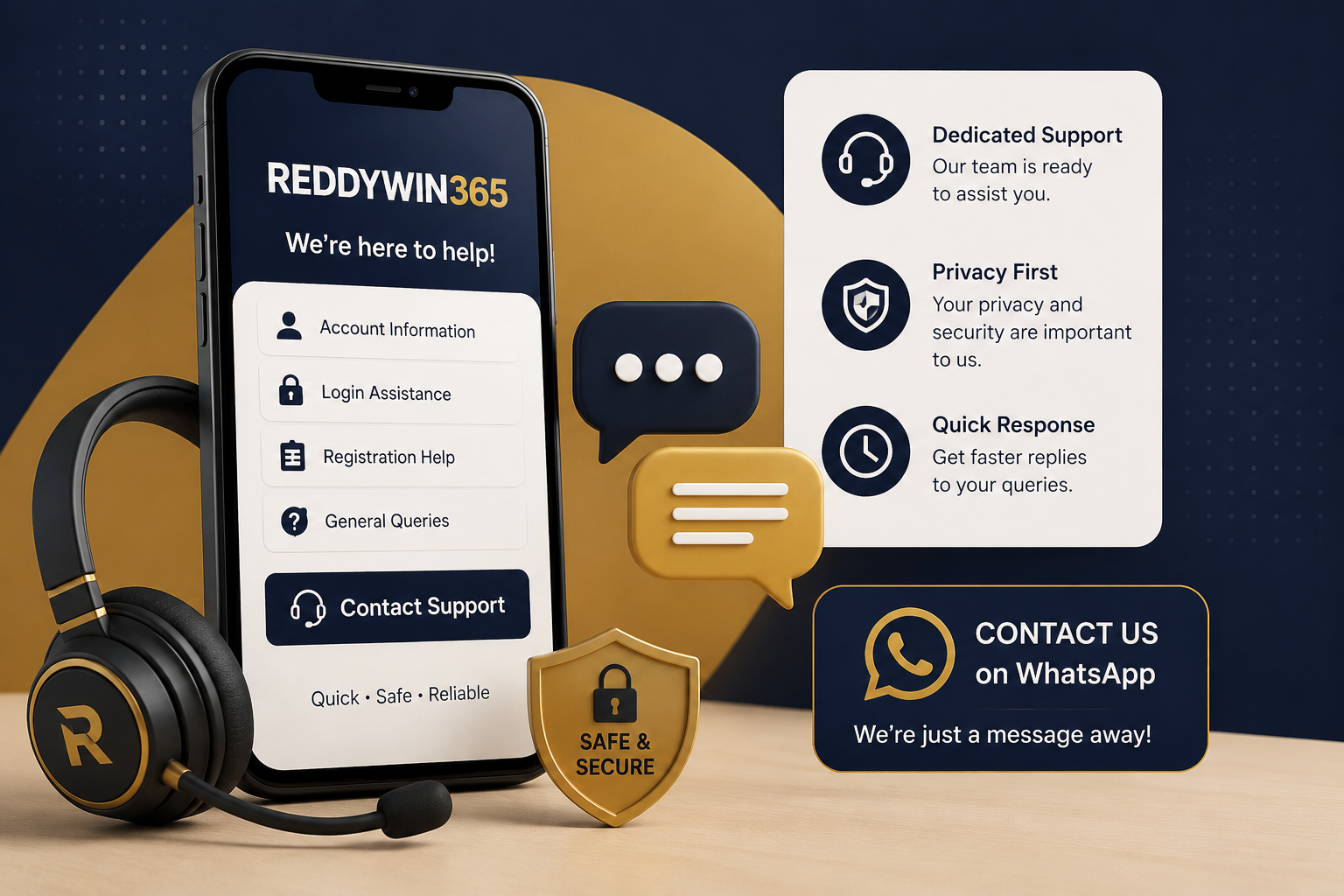 Reddywin365 support and account information